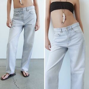 ZARA Light Blue Mid Rise Jeans